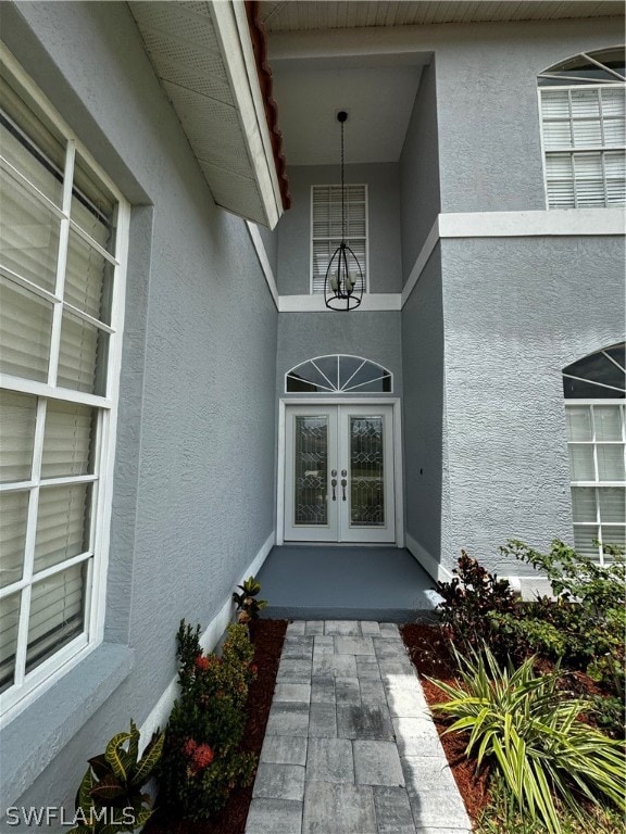 entrance to property with french doors