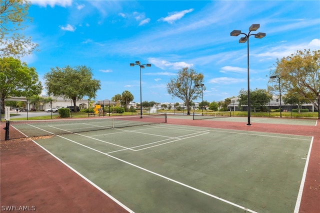 view of tennis court