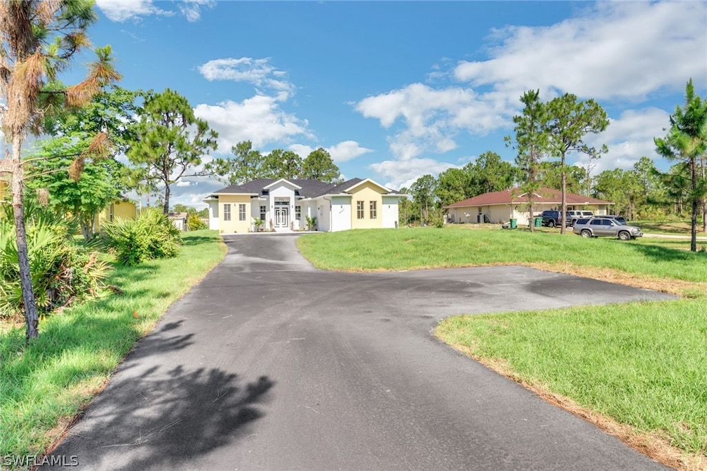 ranch-style house with a front yard