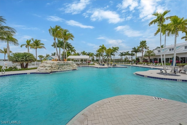 pool featuring a patio