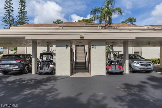 view of parking / parking lot