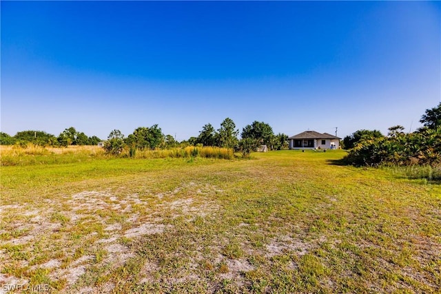 view of yard featuring a rural view