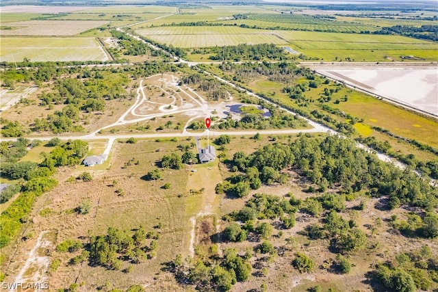 drone / aerial view with a rural view