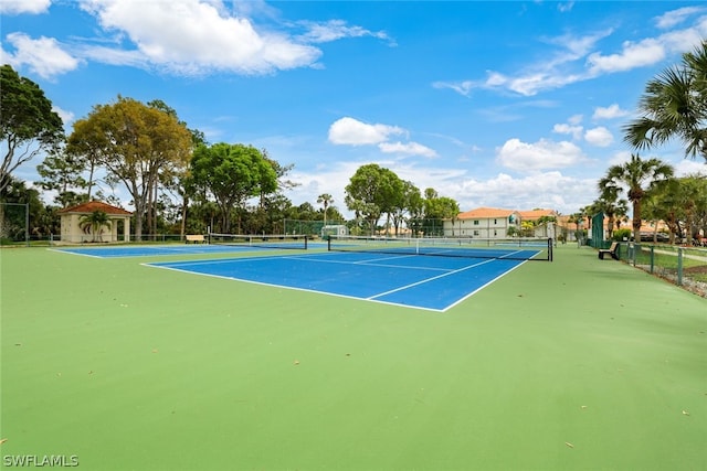 view of tennis court