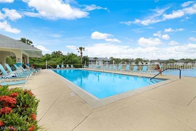 view of pool with a patio