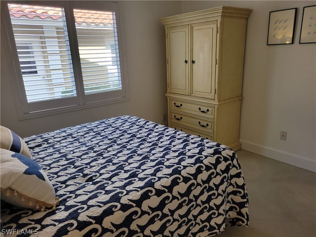 view of tiled bedroom