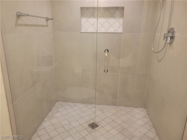 bathroom with walk in shower