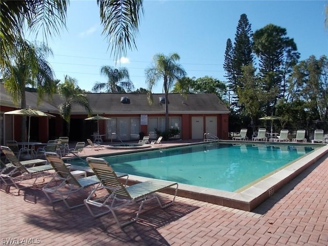 view of pool with a patio