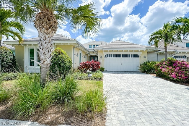 view of front of house featuring a garage