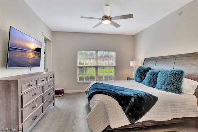 bedroom with ceiling fan