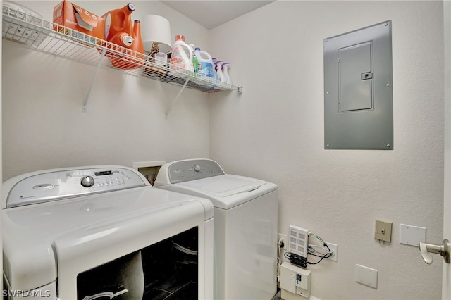 clothes washing area with hookup for a washing machine and washing machine and dryer