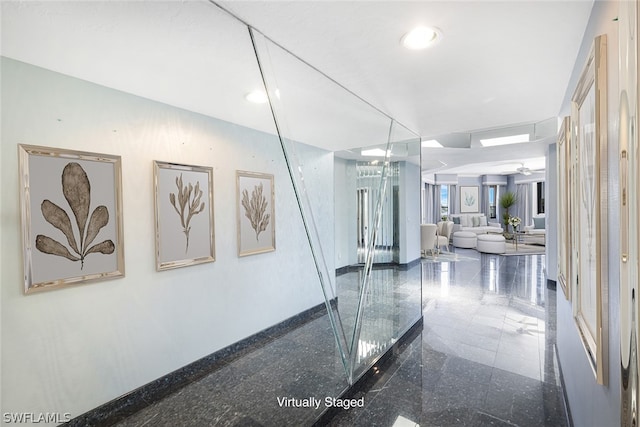 hall featuring tile patterned floors