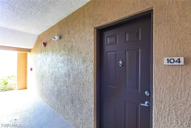 view of doorway to property