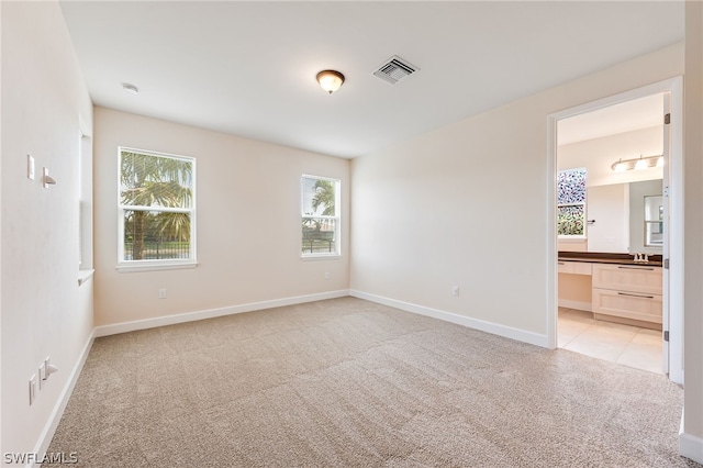 view of carpeted empty room