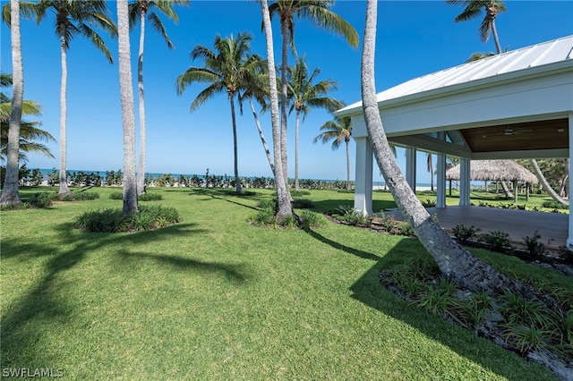 view of yard featuring a gazebo