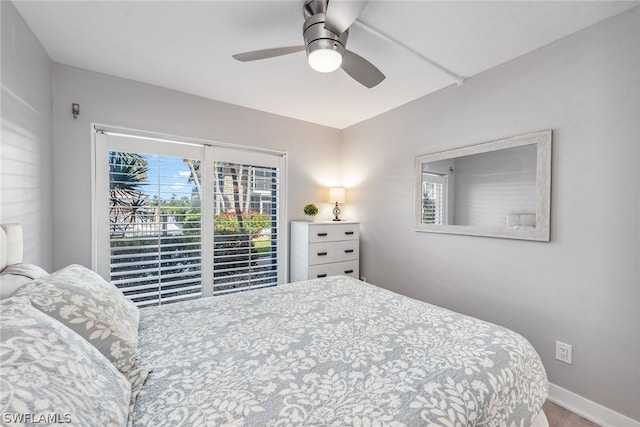 bedroom with ceiling fan