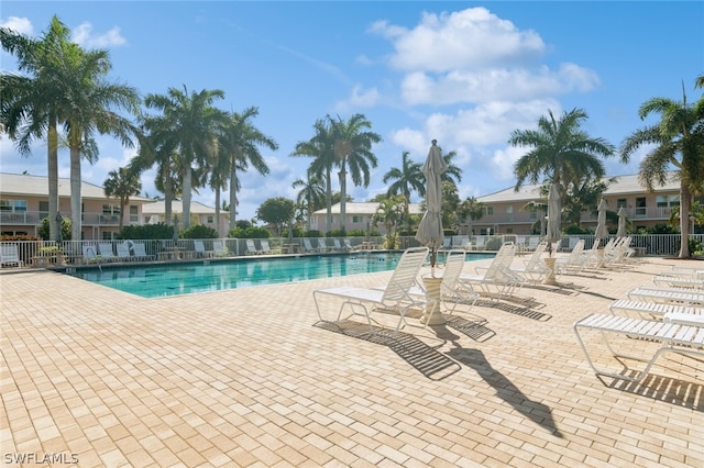 view of pool with a patio area