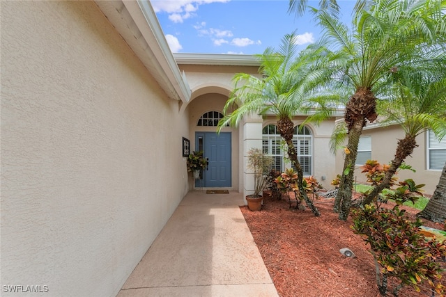 view of doorway to property