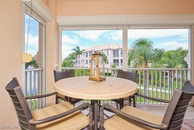 view of sunroom