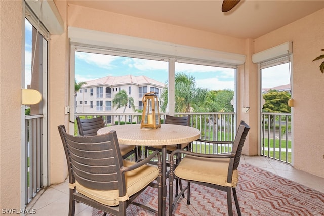 view of sunroom / solarium