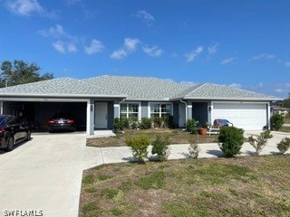 ranch-style house with a garage