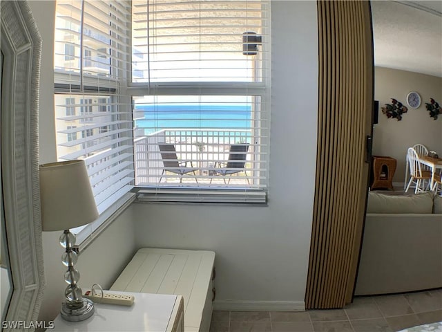 bathroom featuring tile patterned flooring