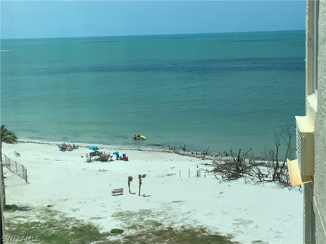 water view featuring a beach view