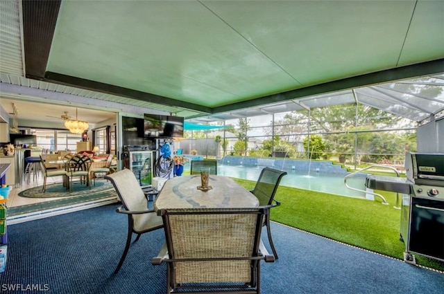 view of sunroom / solarium