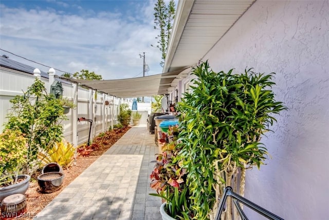 view of patio with a carport