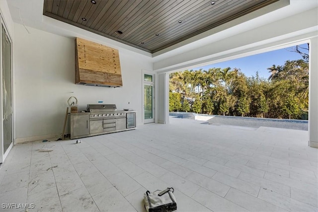 view of patio / terrace featuring area for grilling and grilling area