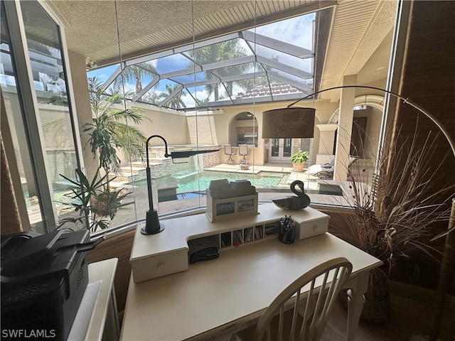 sunroom / solarium with a healthy amount of sunlight