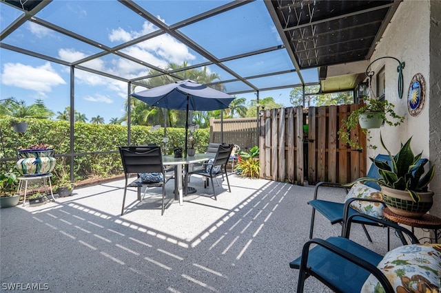 view of sunroom