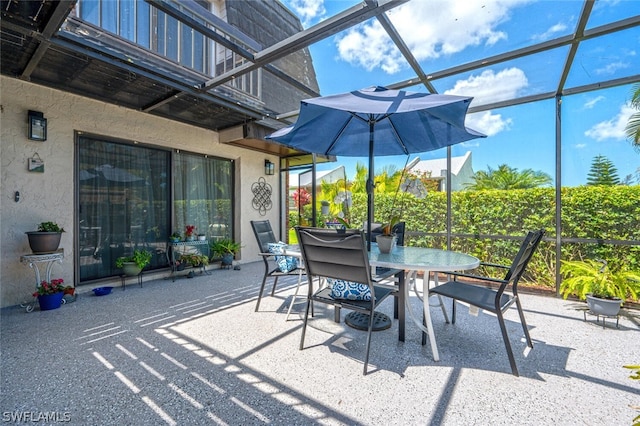 view of sunroom