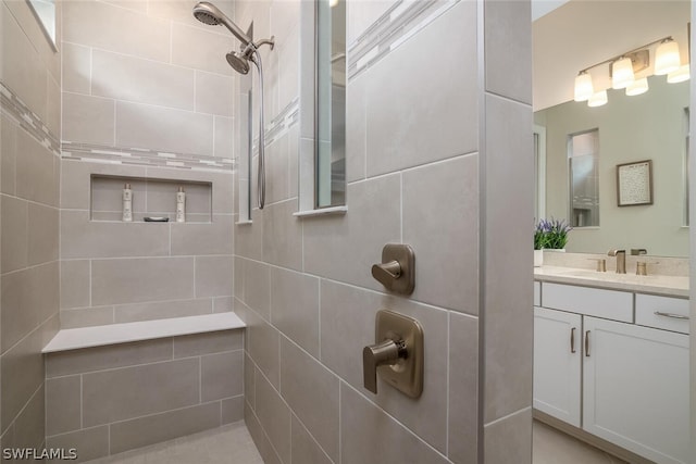 bathroom with large vanity