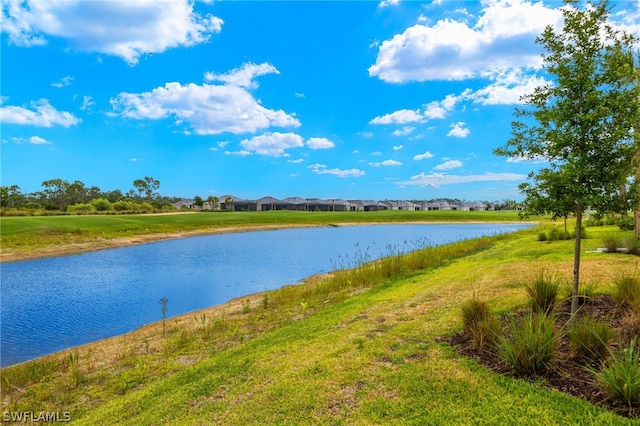 view of property view of water