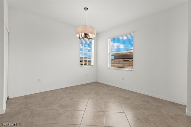 view of tiled empty room