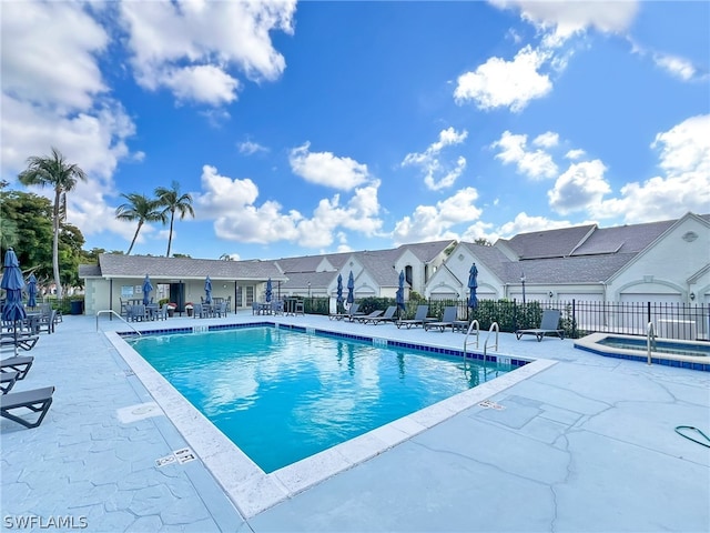 view of pool with a patio