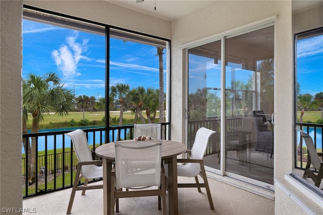 view of sunroom