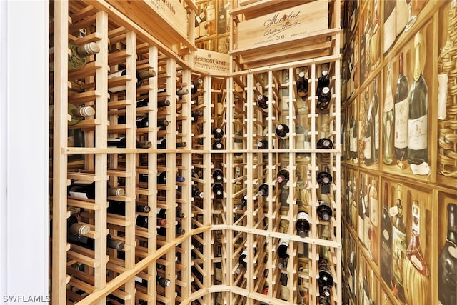 view of wine room