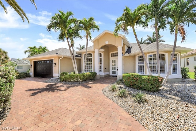 view of front of house featuring a garage