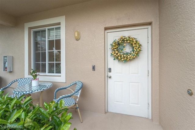 view of doorway to property