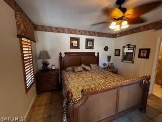 bedroom with ceiling fan