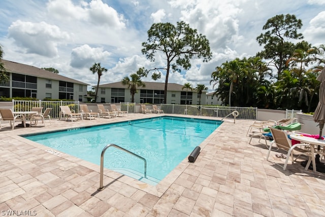 view of pool with a patio area