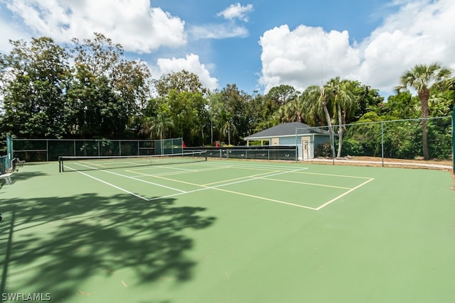 view of sport court