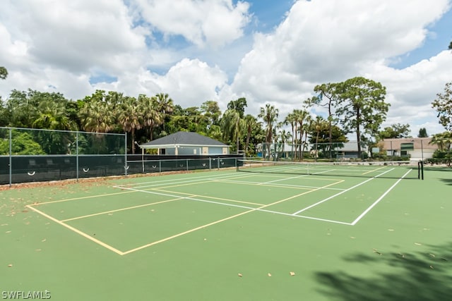 view of tennis court