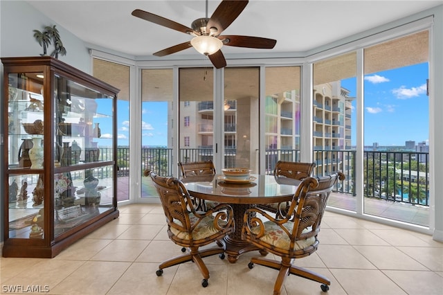 sunroom featuring plenty of natural light