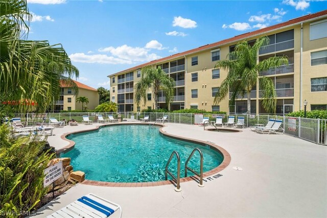 view of pool with a patio