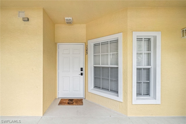 view of doorway to property