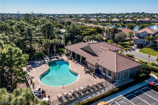 birds eye view of property