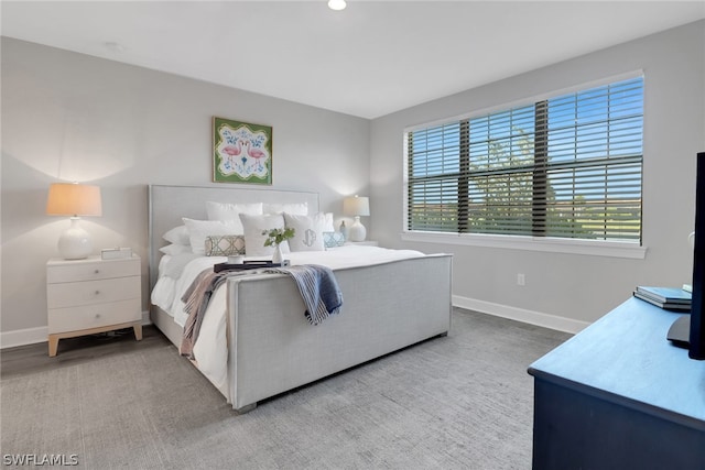 view of carpeted bedroom